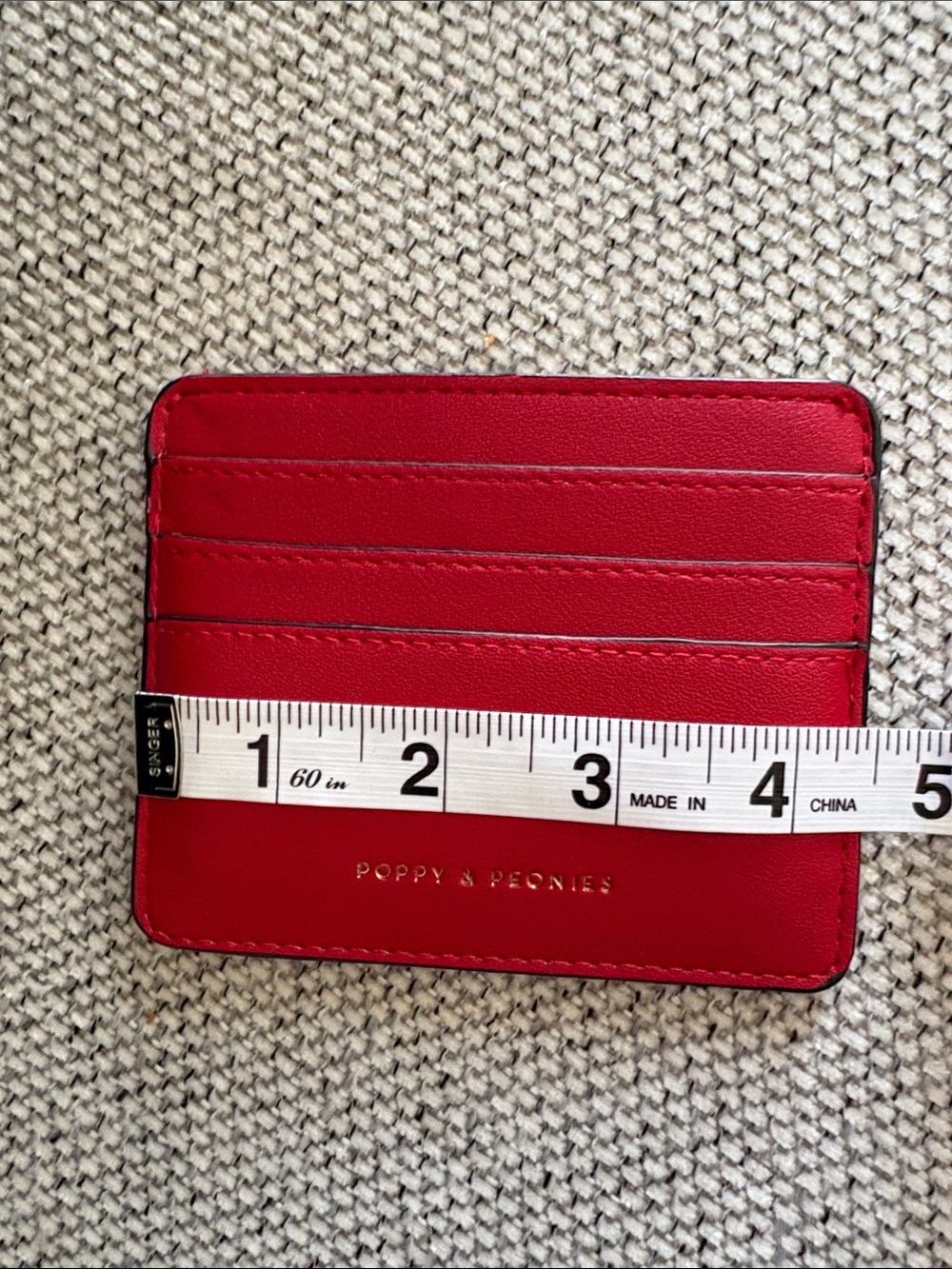 Poppy & Peonies Red Slim Card & Key Holder - Picture 8 of 9